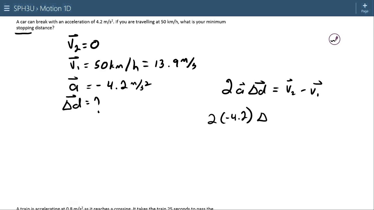 examples of equations of motion in action