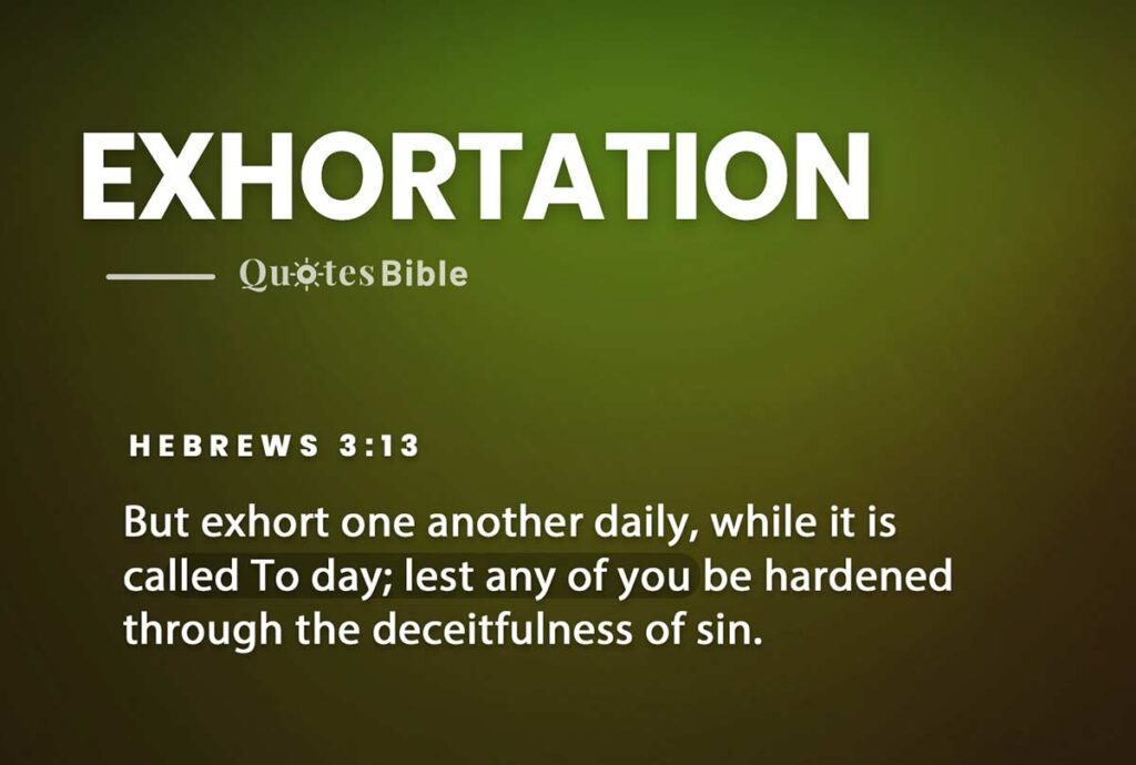 examples of exhortation in the bible