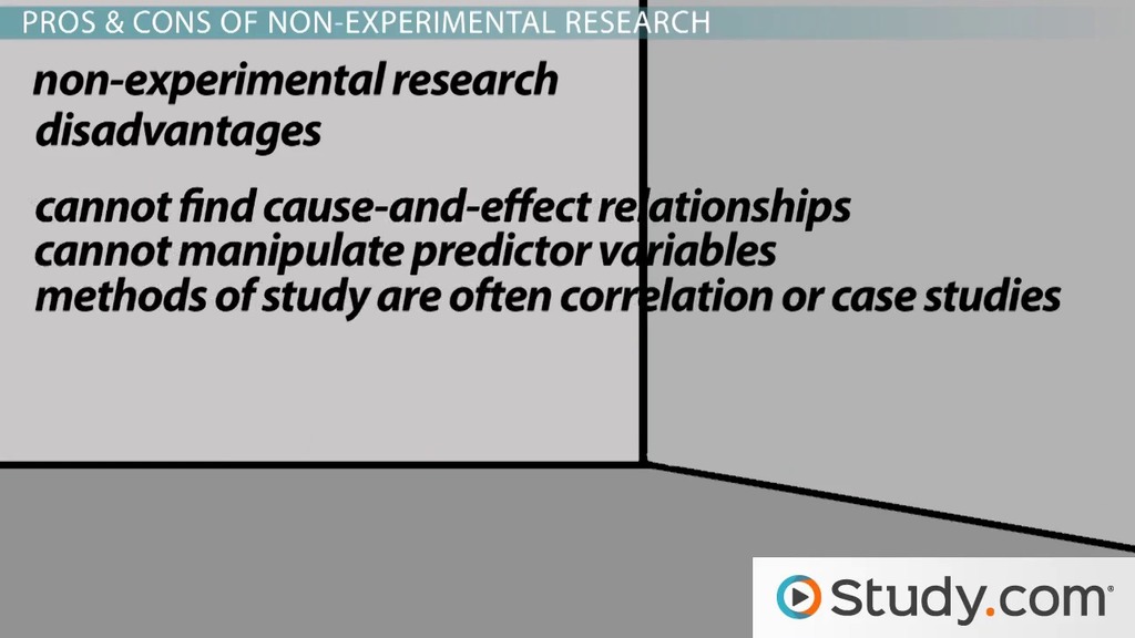 examples of experimental vs non experimental research