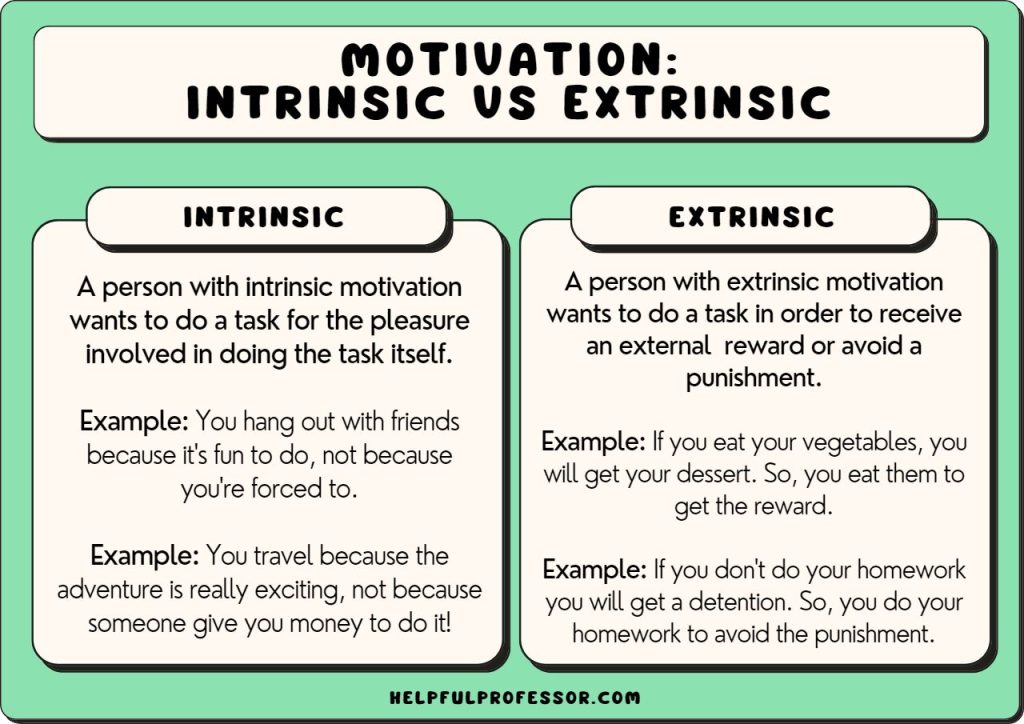 examples of extrinsic motivation in action