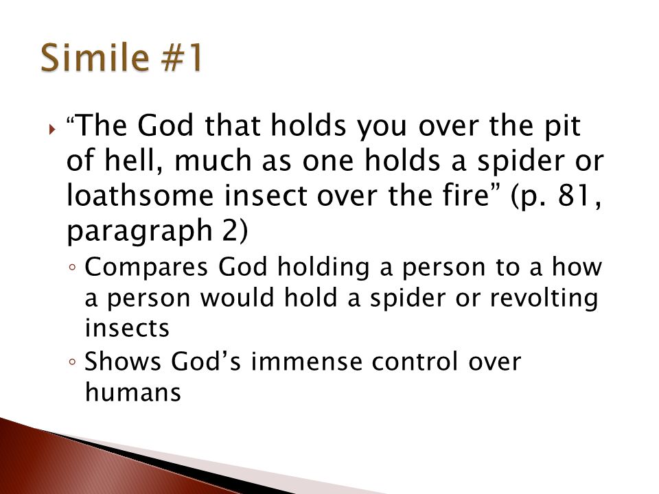 examples of figurative language in sinners in the hands of an angry god