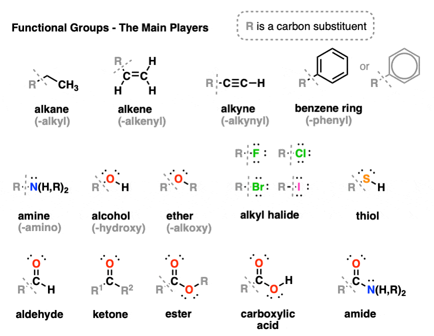 Examples of Functional Groups in Organic Chemistry