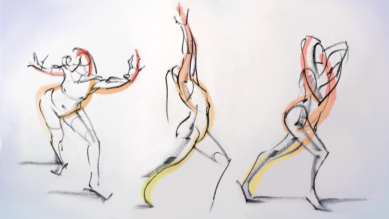 examples of gesture drawing techniques for dynamic art