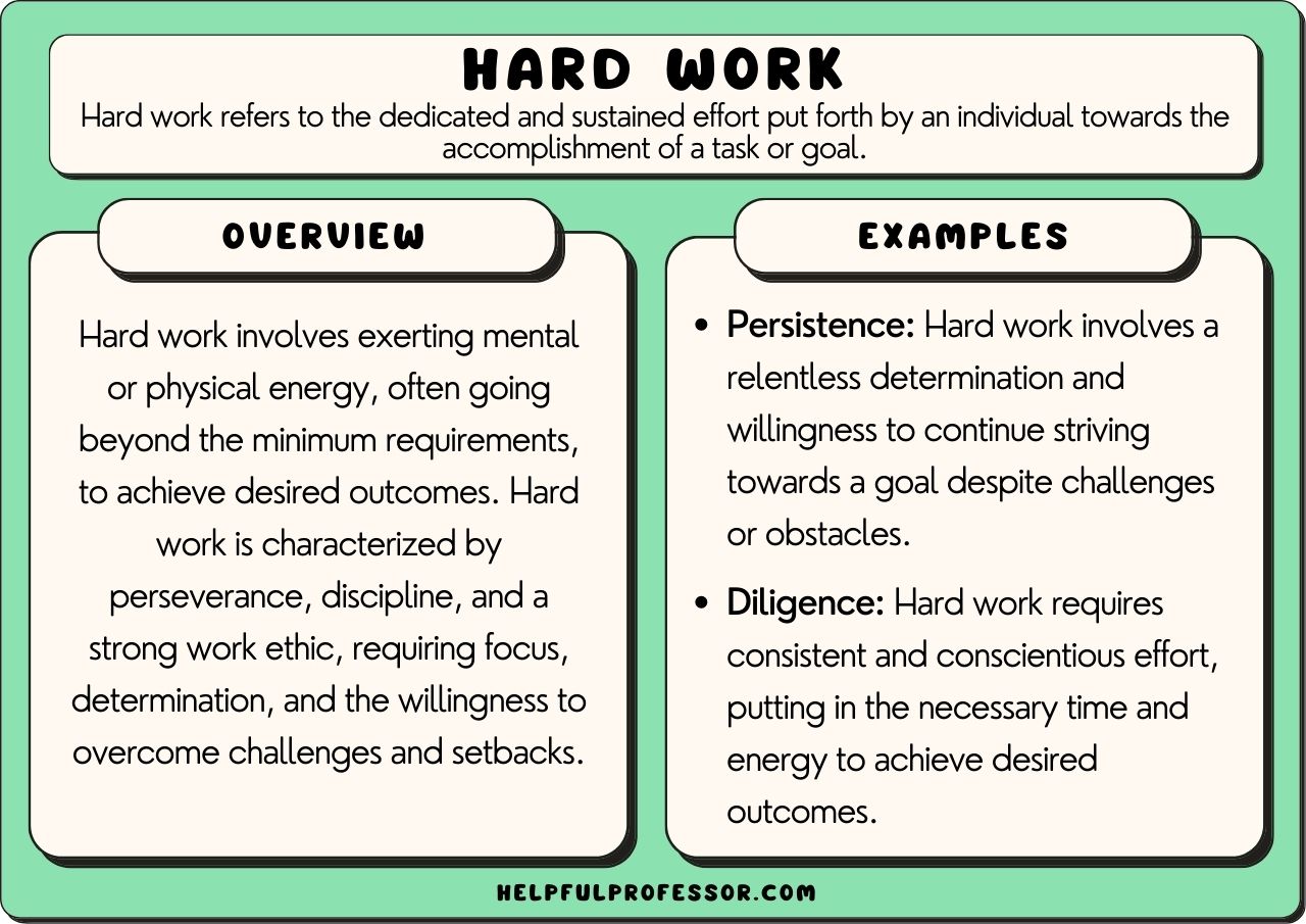 examples of hard work or hardwork what you need to know