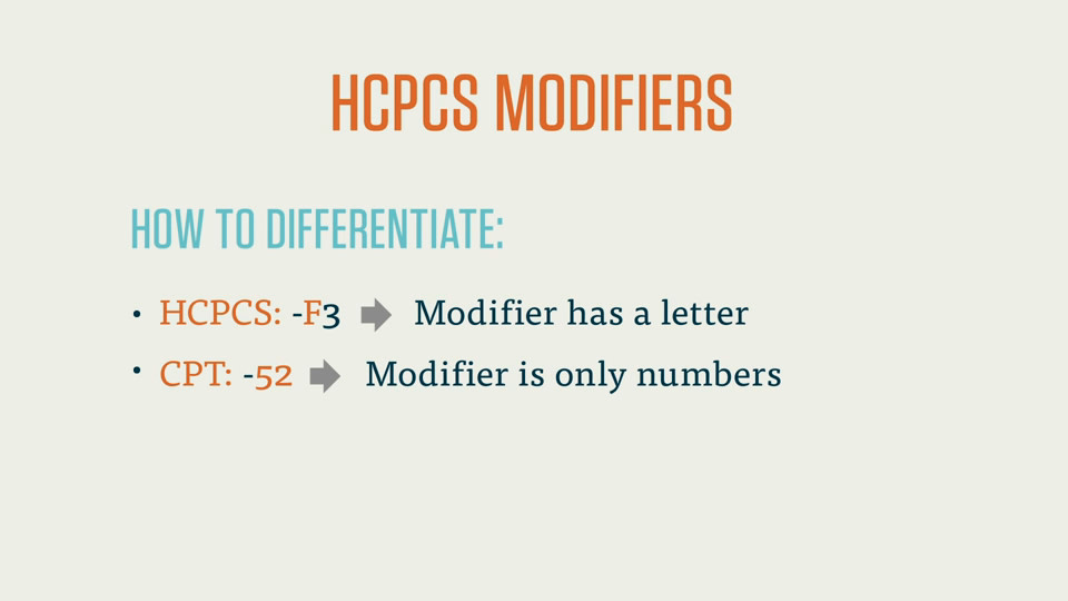 examples of hcpcs modifiers for accurate billing
