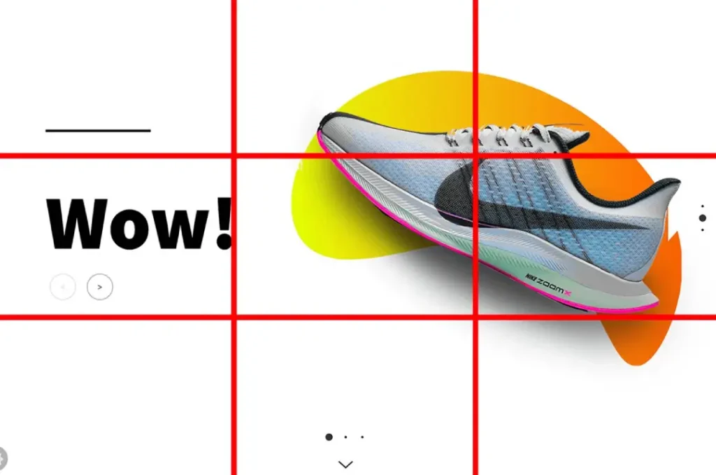 examples of how the rule of thirds is used in design
