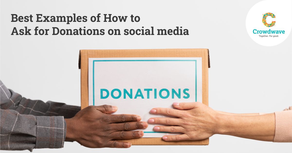 examples of how to ask for donations on social media