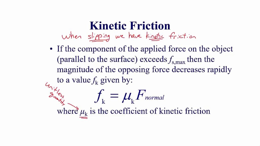 examples of how to find the coefficient of kinetic friction