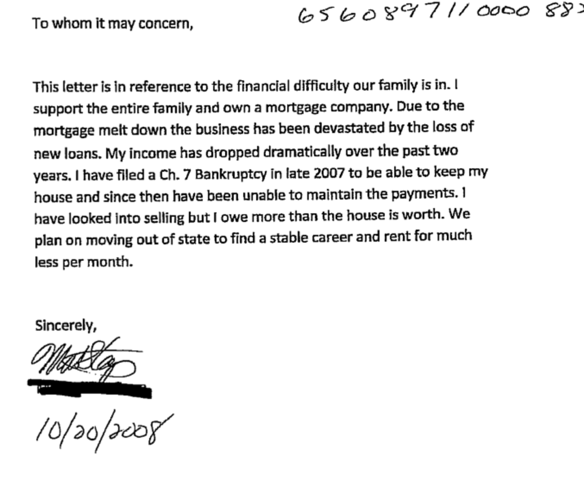 examples of how to write a hardship letter