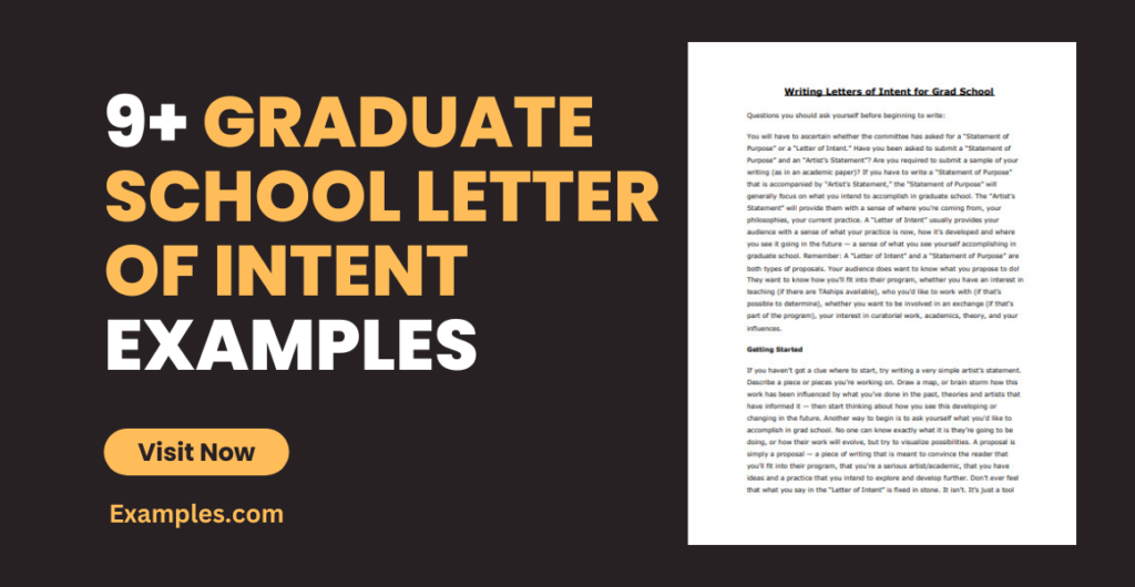 examples of how to write a letter of intent for grad school