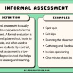 Examples of Informal Assessment in Education examples of informal assessment in education