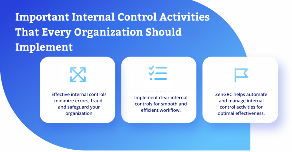 examples of internal control procedures except key gaps