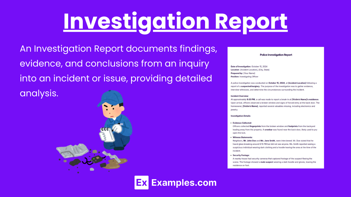 examples of interviewing and evidence testing in investigations
