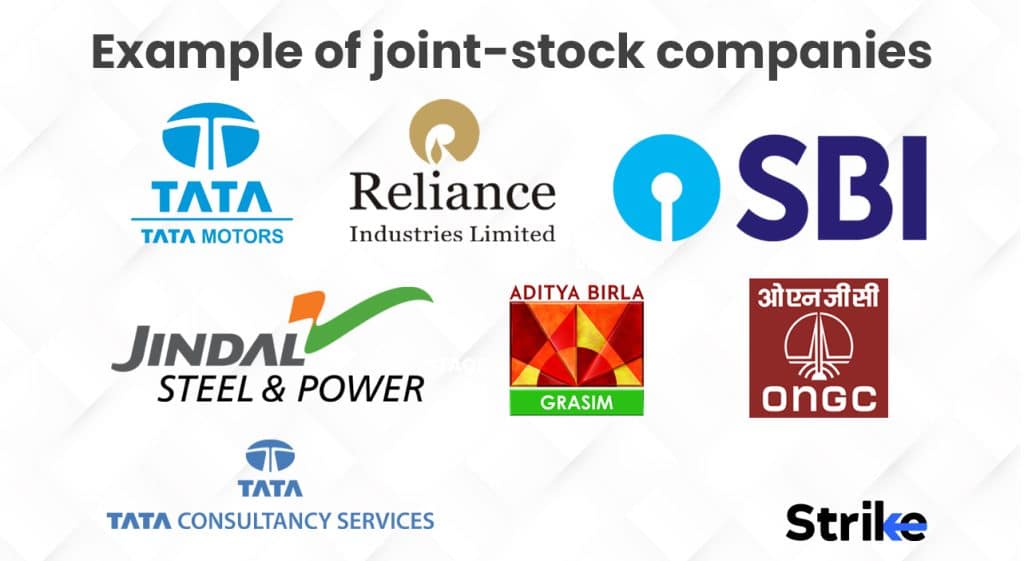 examples of joint stock companies in todays market