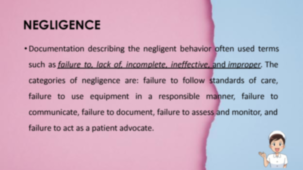 examples of negligence and malpractice in nursing