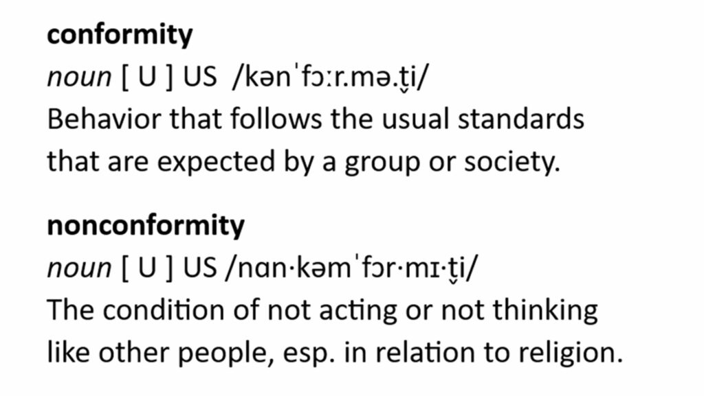 examples of nonconformity in society today