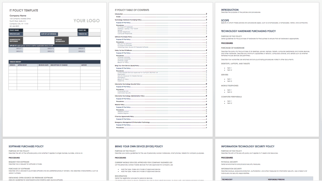 examples of policy documents for effective governance
