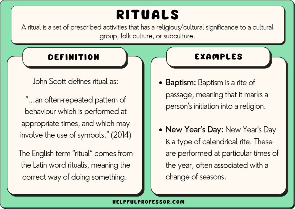 examples of rituals that enrich our lives