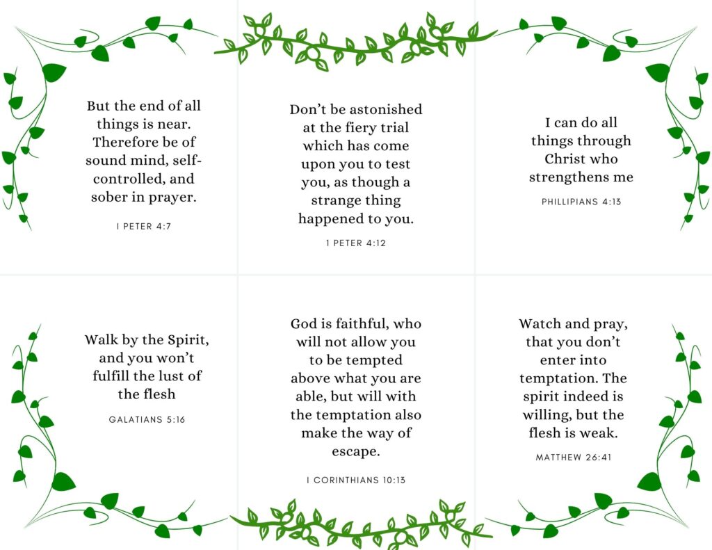 examples of self control in the bible