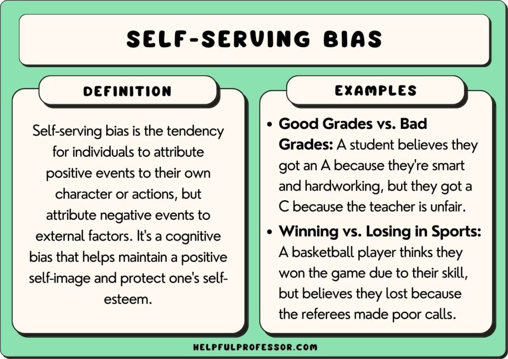 examples of self seeking behavior to recognize