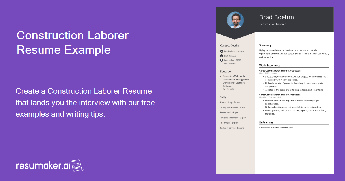 examples of strong construction resumes for job seekers