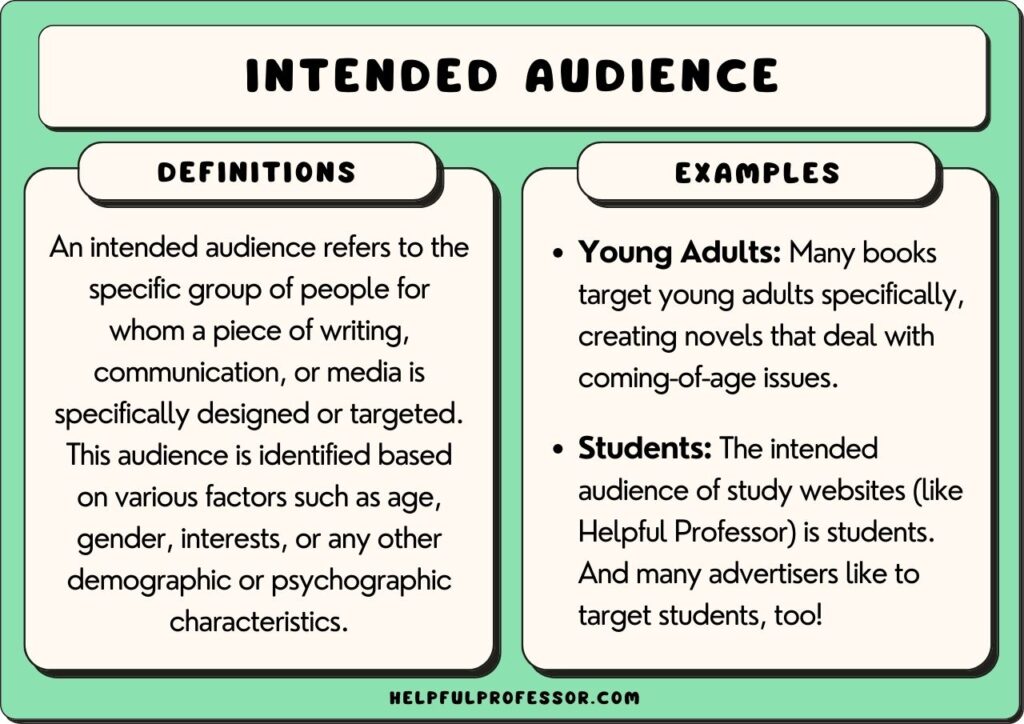 examples of target audiences for books across genres