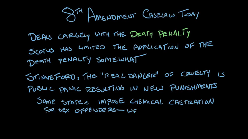 examples of the 8th amendment in american law