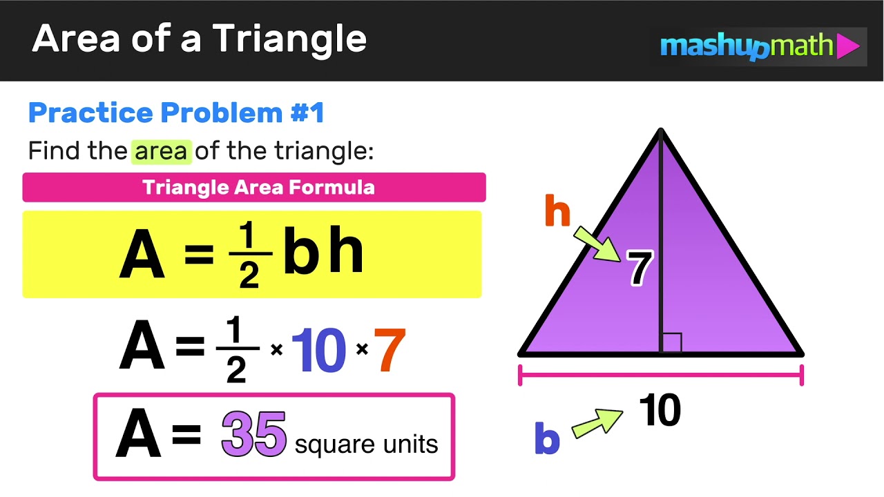 examples of the area of a triangle explained