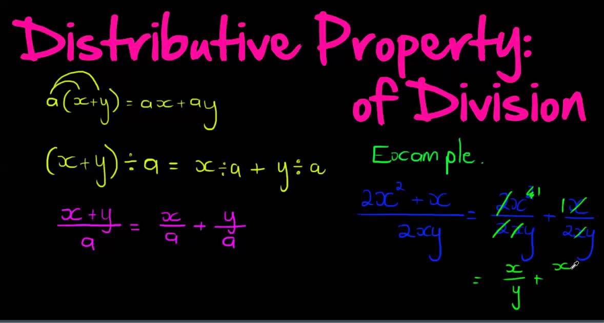 examples of the distributive property in division