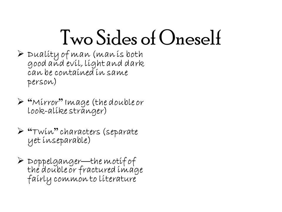 examples of the duality of man in literature and art