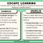 examples of the escape function of behavior in daily life