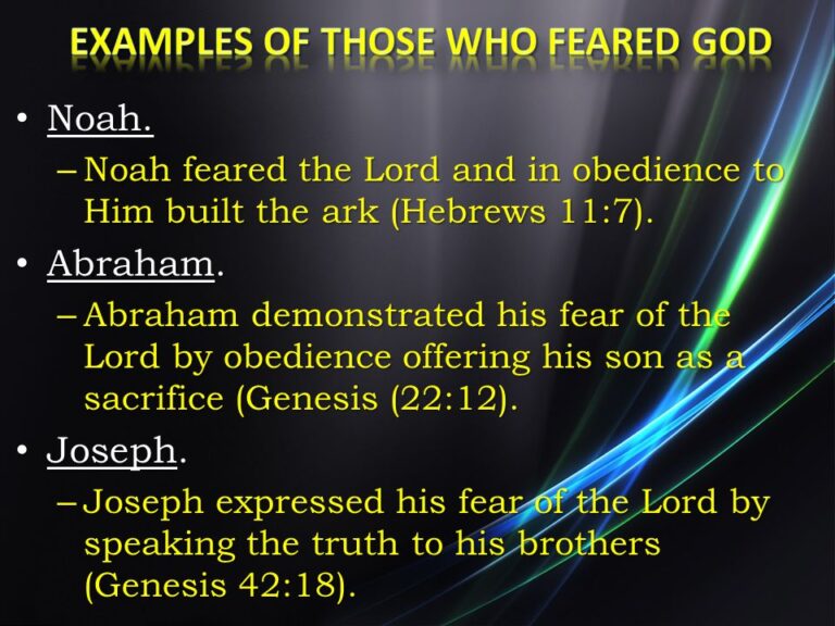 Examples of Those Who Feared God in the Bible