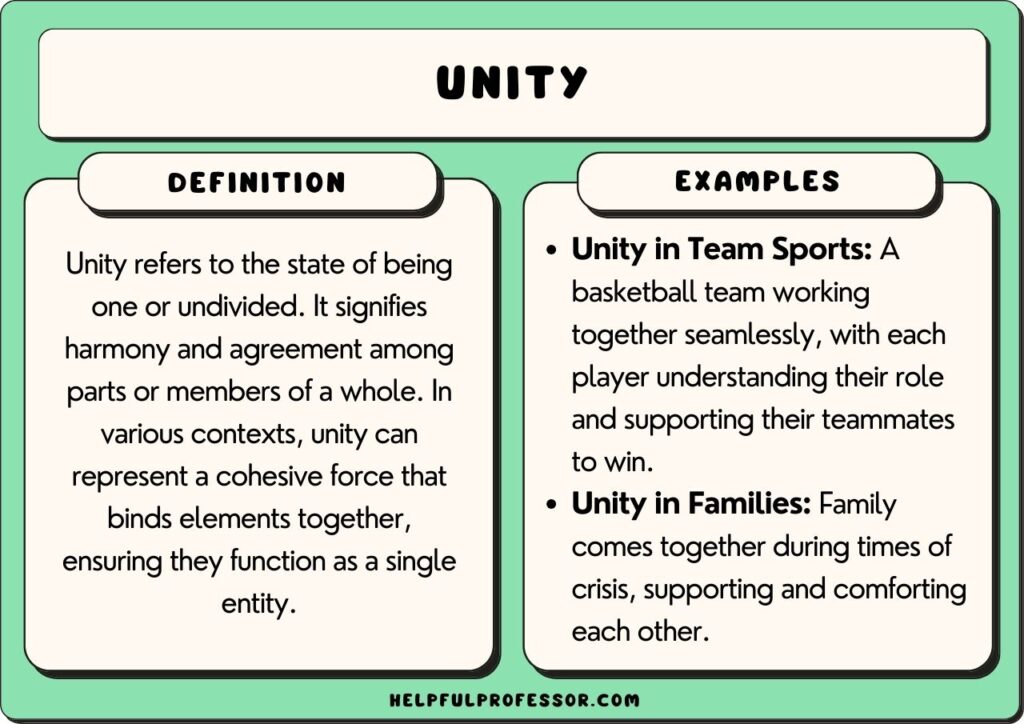 examples of unity in communities and history