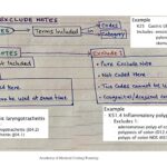 examples of where an excludes1 note can be found except