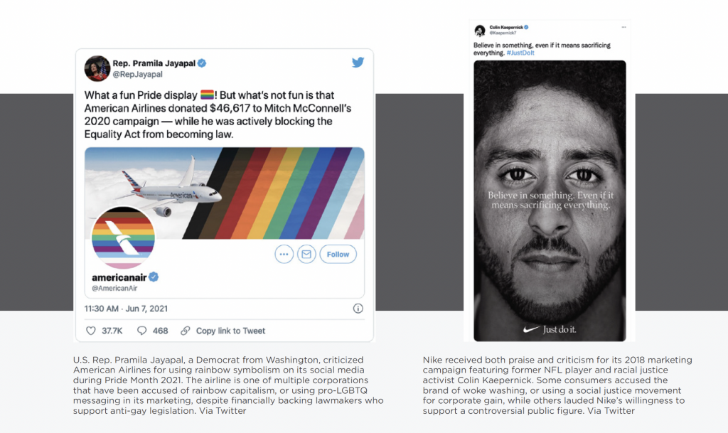 examples of woke capitalism in todays brands