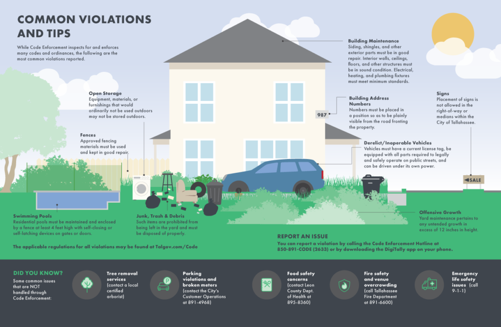examples on the code enforcement violation list