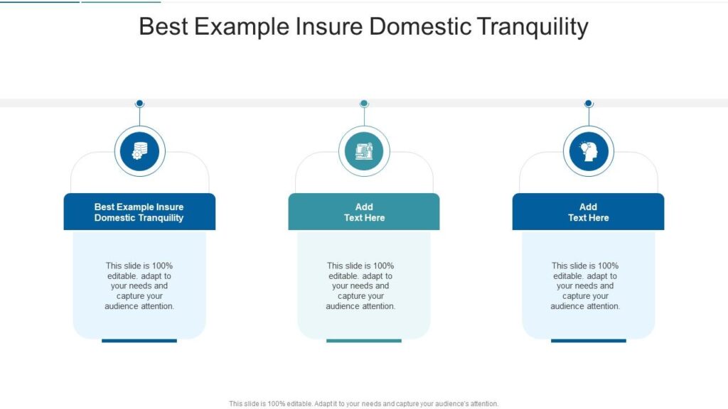 examples to insure domestic tranquility at home