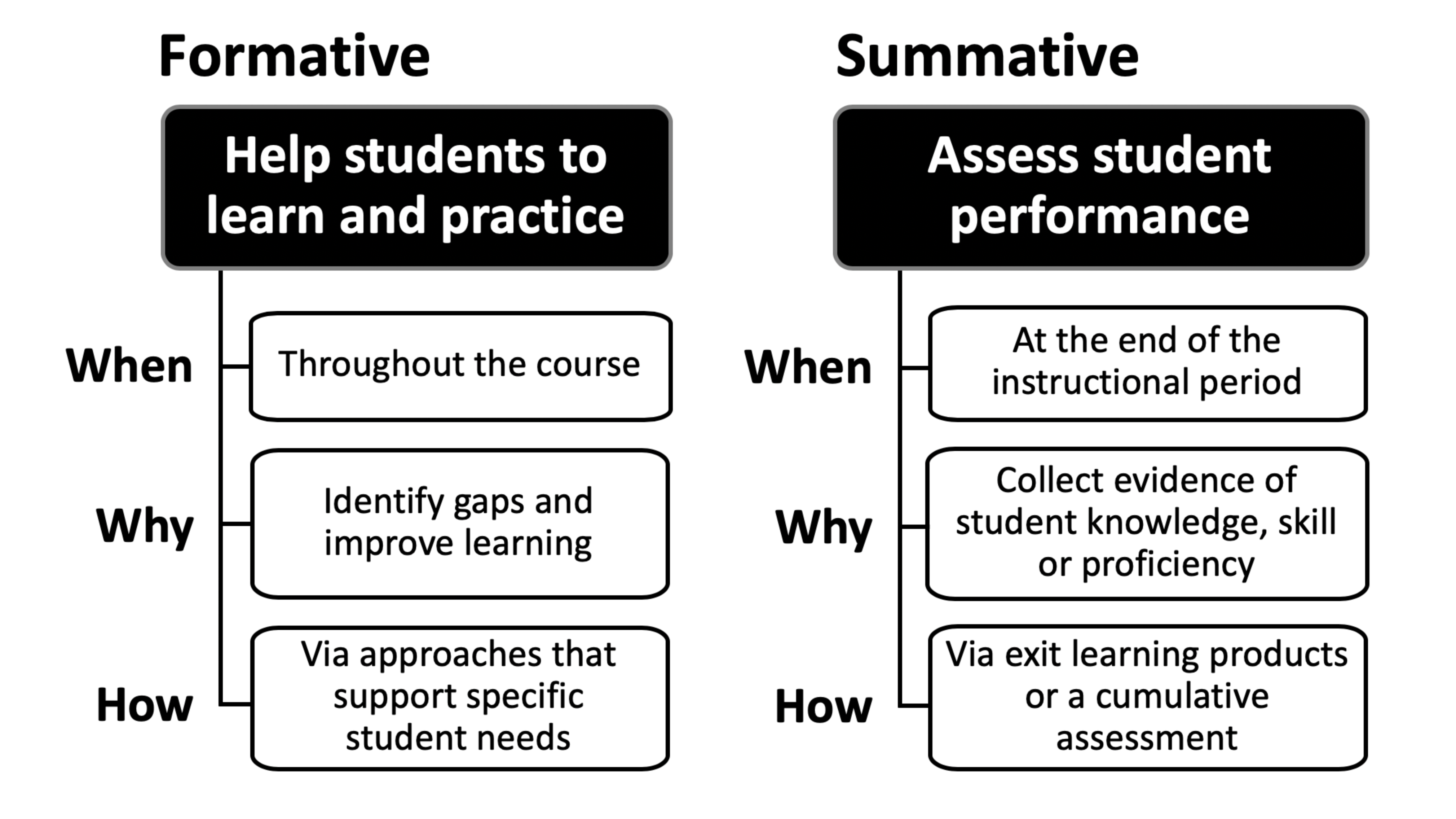 formative and summative assessment examples explained