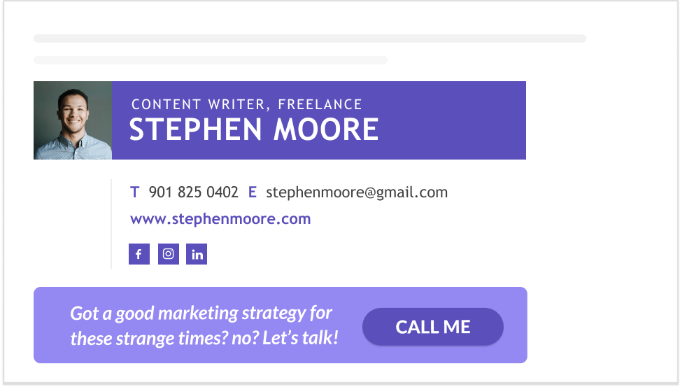 gmail signature template examples for every style