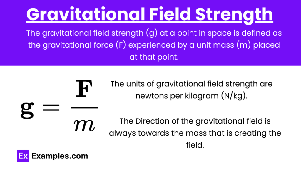 gravitational fields and three other key examples explained