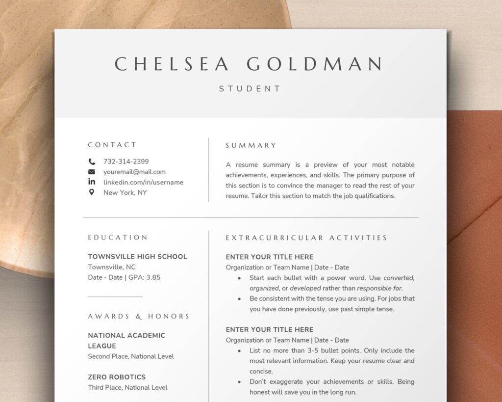 high school resume examples to land your first job scaled