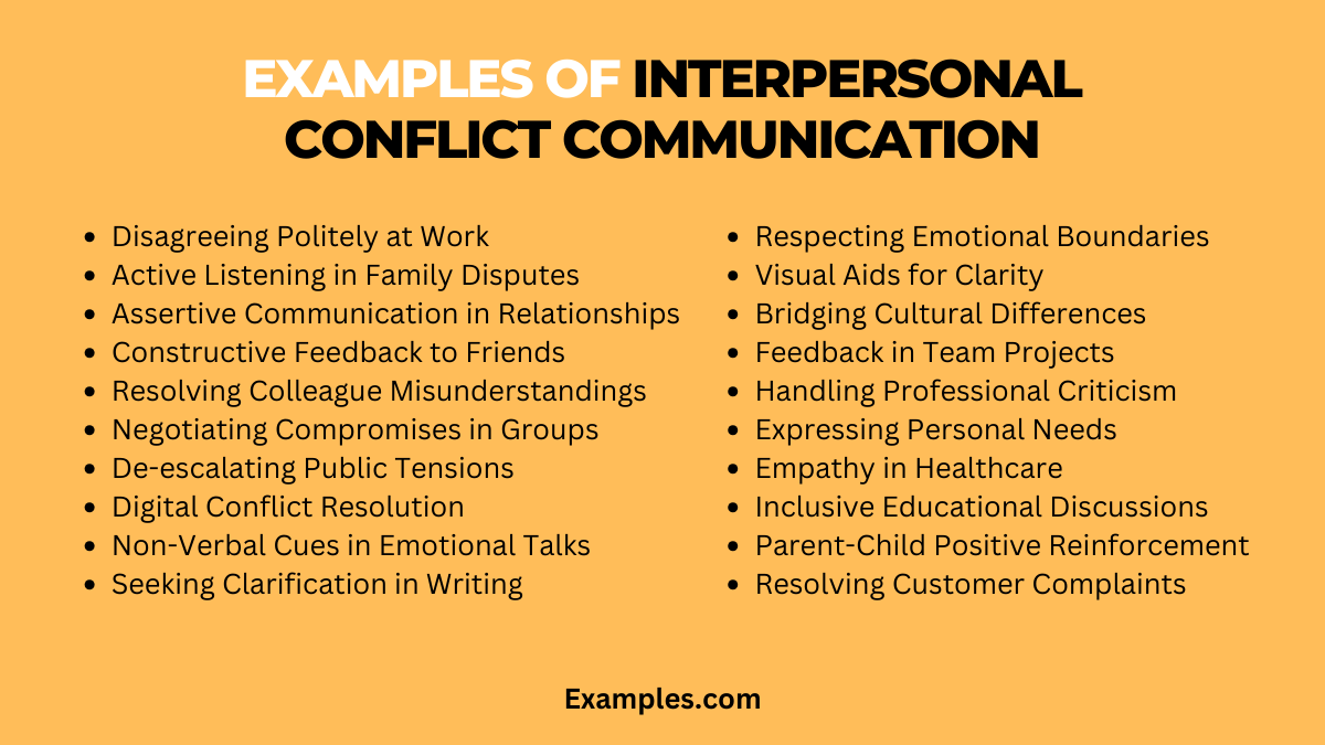 interpersonal conflict examples to learn from