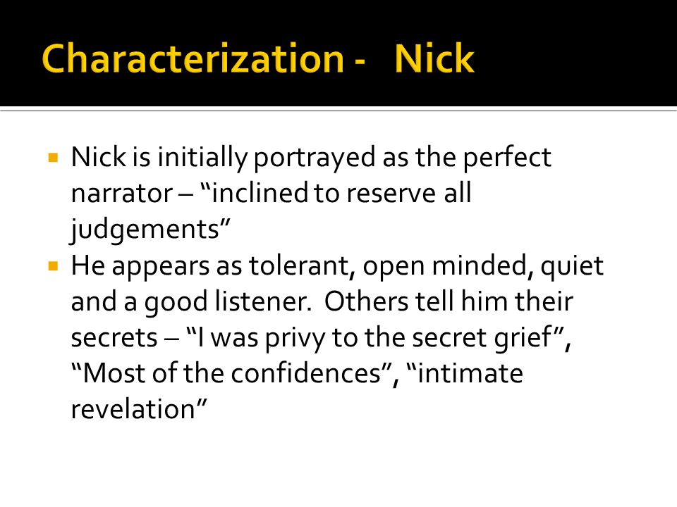 is nick judgemental in the great gatsby key examples explained