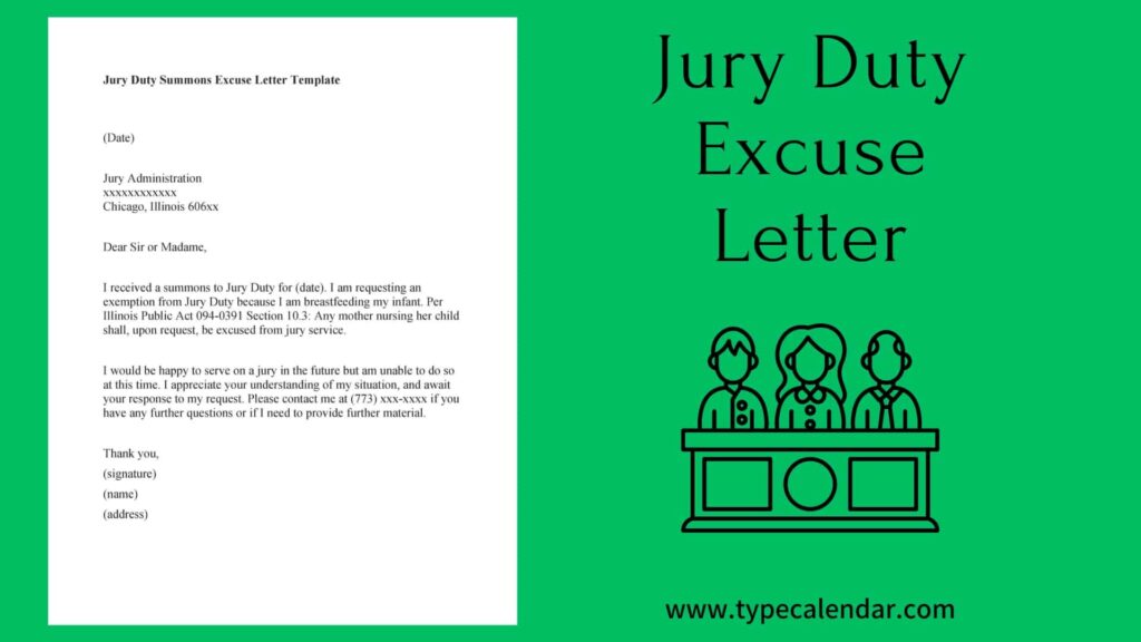 jury duty excuse letter examples you can use