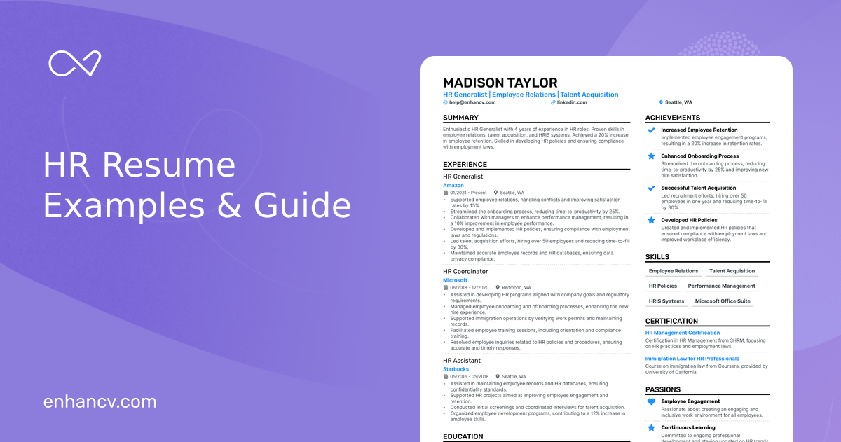 standout human resources resume examples and tips