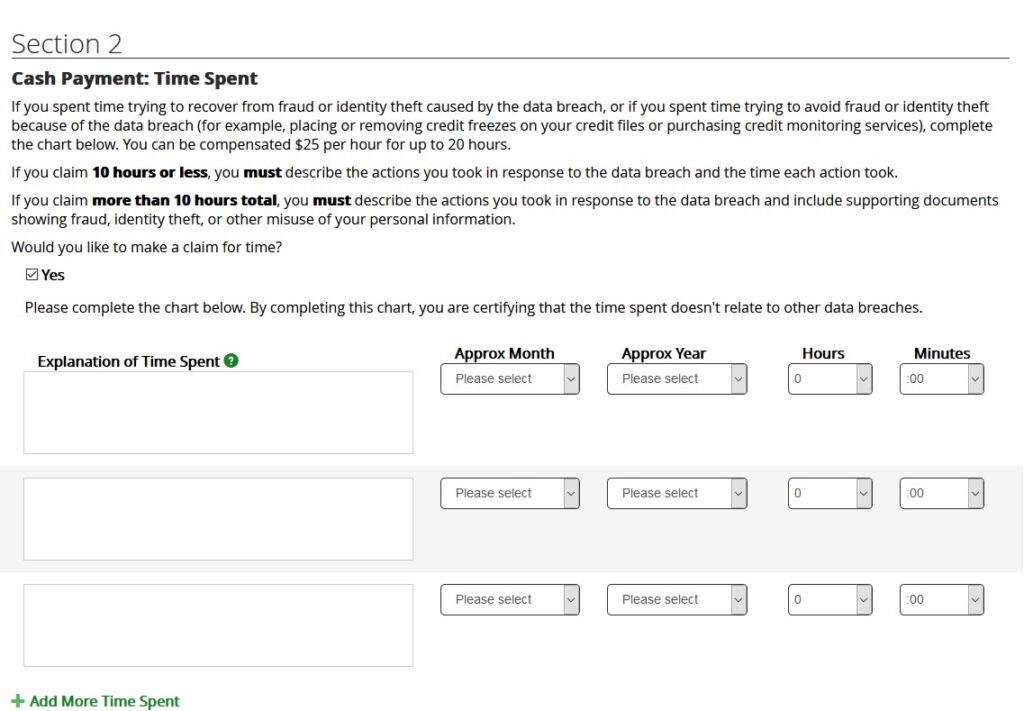 time spent equifax examples explained