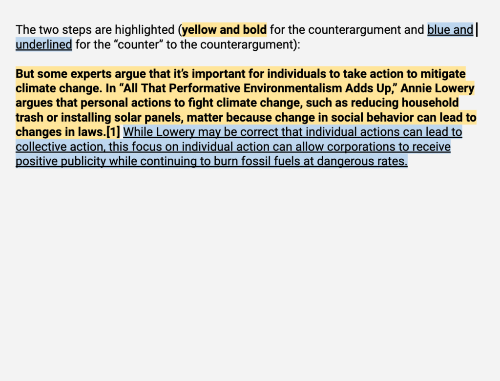 tips on how to start a counter argument