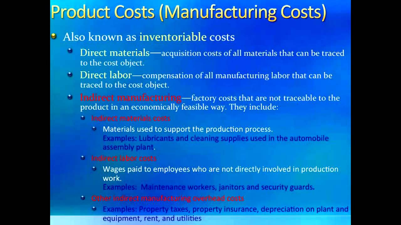 wages material costs and taxes in managerial accounting