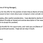 ways on how to decline a job offer gracefully