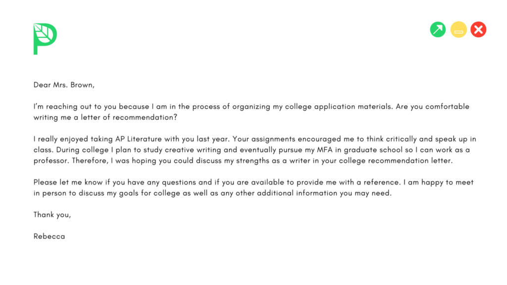 ways to ask for a letter of recommendation